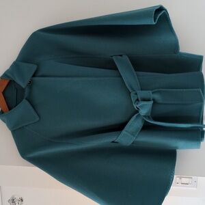 Vintage MaxMara Turquoise Belted Cape